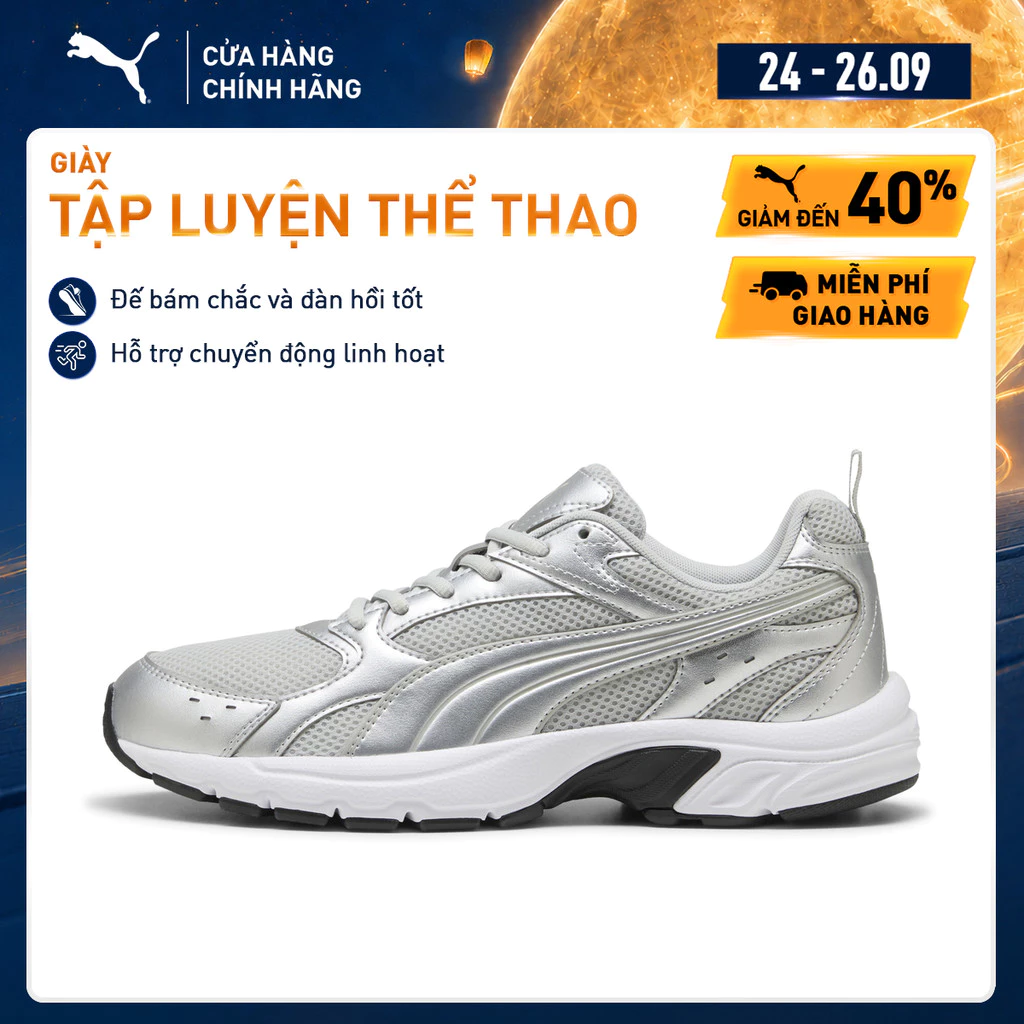 Giày Thể Thao PUMA Unisex Milenio Tech LT Cool Light Gray-Silver Màu Xám