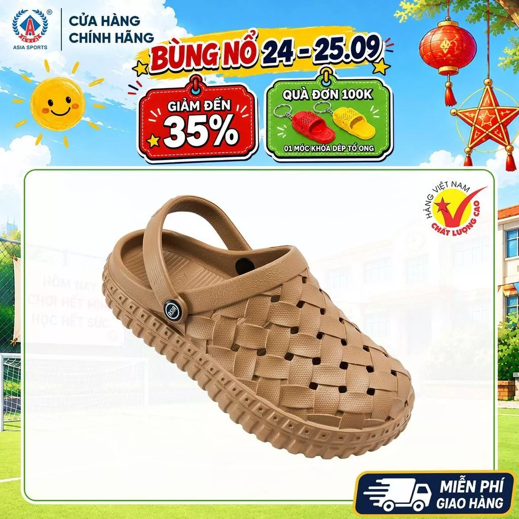 Dép Sục Nam ASIA Nhựa EVA Siêu Nhẹ Có Quai Hậu - Dép Sandal Nam Bít Mũi Thoáng Khí Đi Mưa Đi Chơi Chống Trượt - DME406
