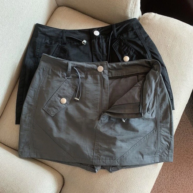 Chân Váy Kaki Túi ỐP Chất Kaki Co giãn Có Quần Bảo Hộ Bên Trong Cùng Chất Váy Ngoài Siêu Xịn Xò MA38