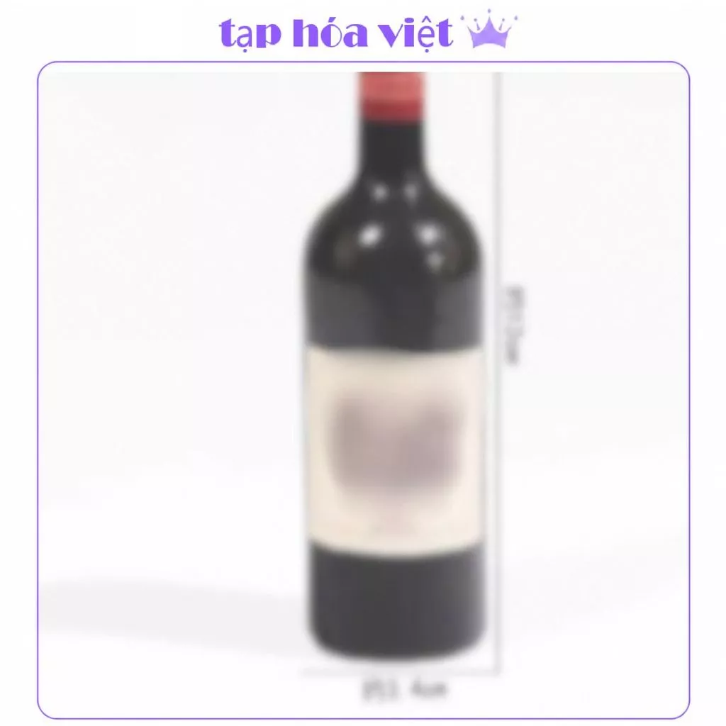 (5 CHAI) RƯỢU VANG đỏ trang trí bánh sinh nhật, mô hình chai rươu