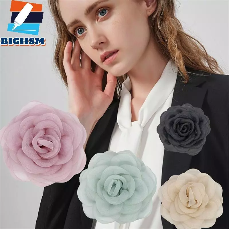 [BIGHSM] 6cm Bla Trắng Hoa Camellia Trâm Cài Thời Trang Hàn Quốc Xòe Ve Áo Chân Đầm Áo Sơ Mi Phù Hợp Với Phụ Kiện Dành Cho Nữ Ve Áo Chân