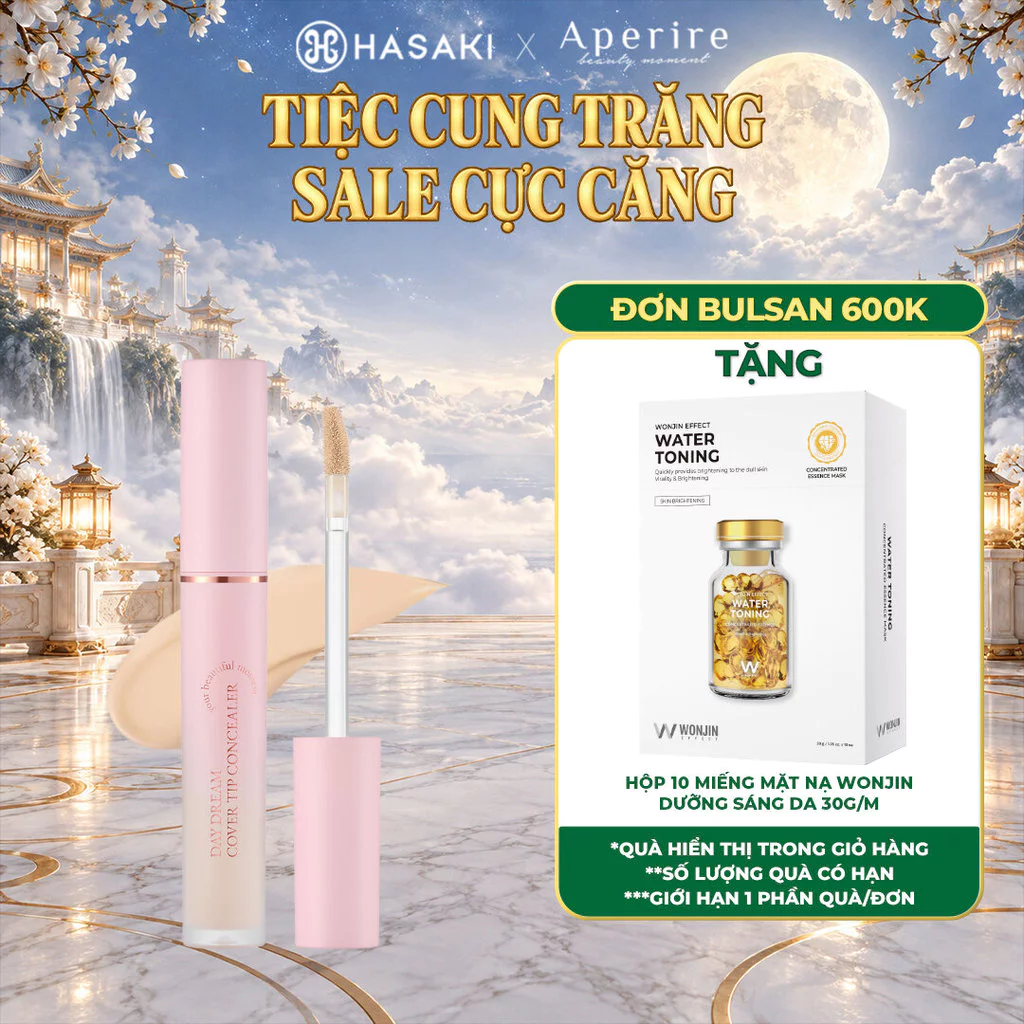 [BULSAN - DAILY] Che Khuyết Điểm Aperire Mỏng Nhẹ Lâu Trôi 4.5ml Daydream Cover Tip Concealer Hasaki Chính Hãng