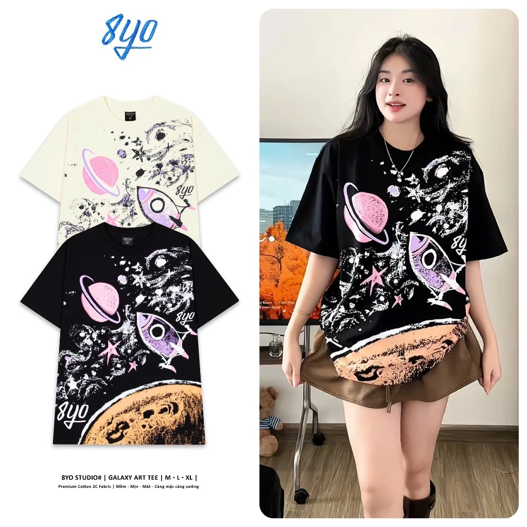 Áo Thun 8YO GALAXY ART Tee Cotton Mềm Mịn Mát - Áo Phông Local Brand Unisex Nam Nữ Form Rộng