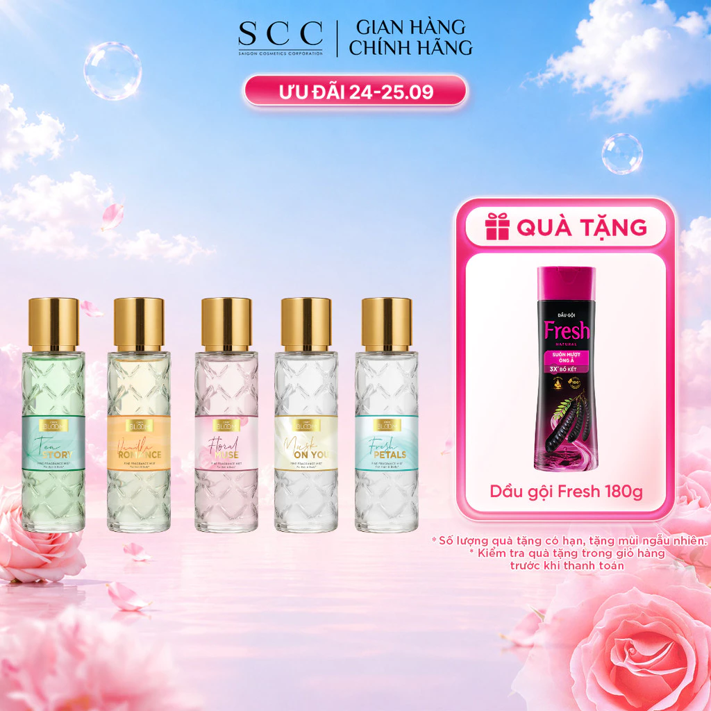 Xịt Thơm Tóc Và Cơ Thể - Hair & Body Mist Cindy Bloom 210ml An Toàn Và Lành Tính Cho Da