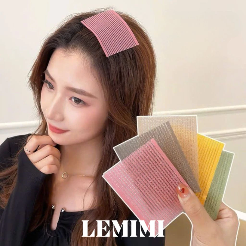 Set 10 miếng dán giữ tóc con nhiều màu dễ thương tiện dụng Lemimi Dán tóc tự dính M384