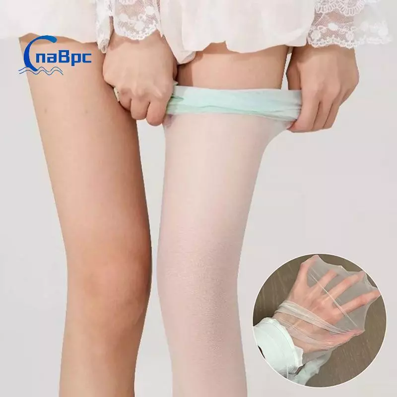 < CnaBpc > Stoings màu xanh bạc hà dành cho nữ Mùa hè mỏng làm trắng da tự nhiên Quần lót làm mịn và làm sáng da chân Mới