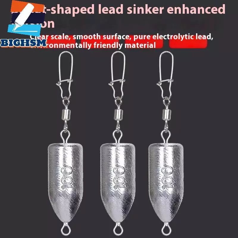 [BIGHSM] 5 CÁI 10g / 15g / 20g / 25g / 30g / 40g / 50g / 60g Chì Chìm lõm Đáy Roadrunner Côn Sinkers Câu Cá Kết Nối Câu Cá Câu Cá Câu Cá
