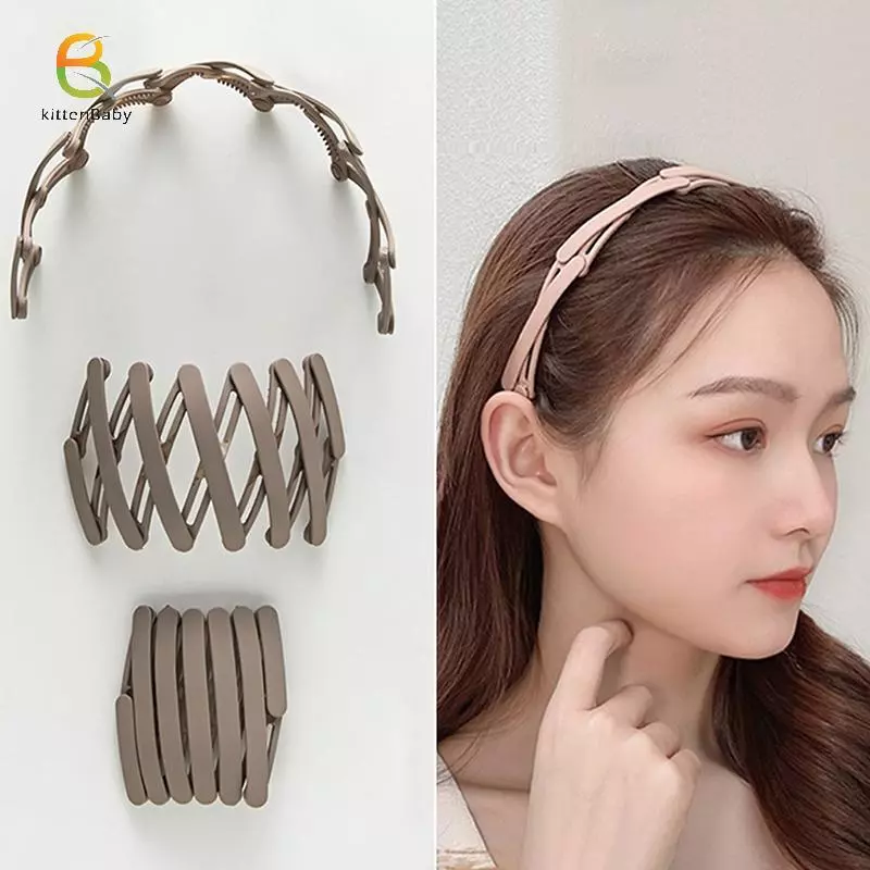 [Baby-t] Dây buộc tóc gấp di động dành cho nữ Morandi Màu chống trượt Băng đô rửa mặt Hàn Quốc Phụ kiện tóc cho bé gái [mới]