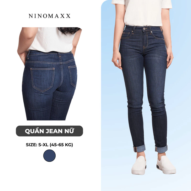 Quần Jean Nữ Dáng Ôm Chất Cotton Co Giãn Thoải Mái N&M Thương Hiệu NINOMAXX 2206051