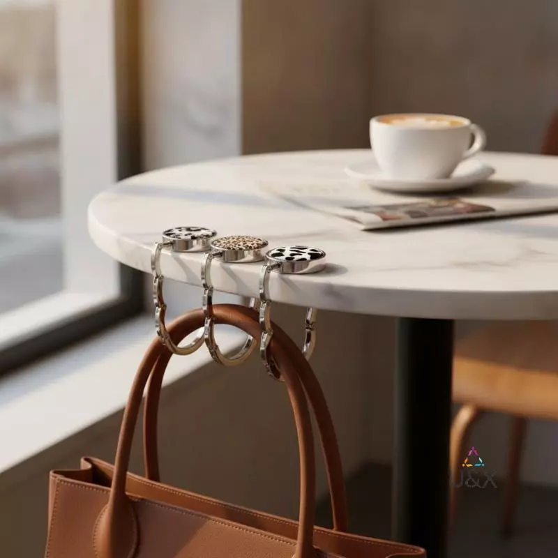 U & X Hợp Kim Kẽm Gấp Túi Xách Móc Bền Nhẹ Ví Móc Treo Cho Cafe Nhà Hàng Văn Phòng Bàn Quà Tặng Lý Tưởng MỚI