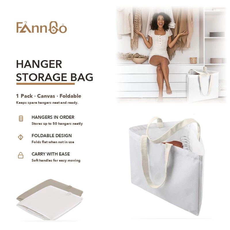 Túi đựng quần áo treo FannGo, vải chống thấm nhiều lớp có thể gấp lại hình tam giác, có tay cầm, túi đựng đồ di động có thể xếp chồng lên nhau, dùng cho du lịch và công tác, màu tr