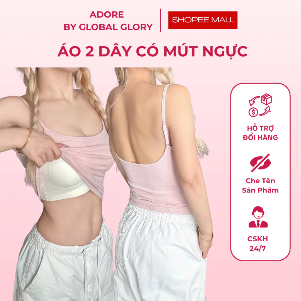 [KOC] Áo 2 Dây Hở Lưng Adore Mút Ngực Xịn Chất Liệu Vải Modal Cao Cấp Ôm Sát Body Hàng CHÍNH HÃNG