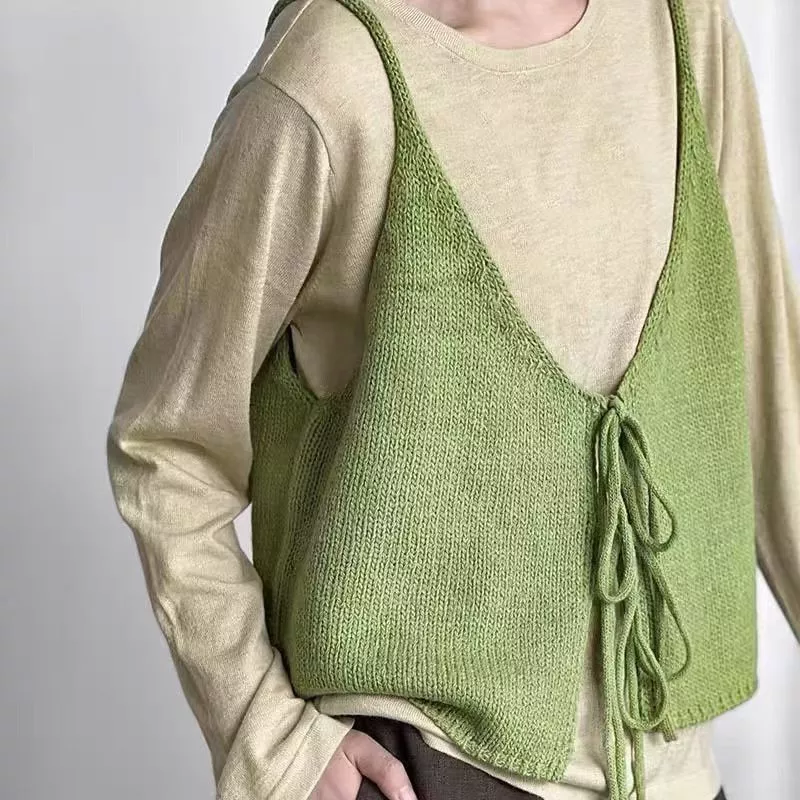 Váy Lụa Gọn Nhẹ Dành Cho Mùa Thu Sớm Thiết Kế Dây Buộc Thời Trang Đa Năng Dễ Phối Đồ Lớp Lót Áo Len Màu Đơn Sắc Mới Lạ