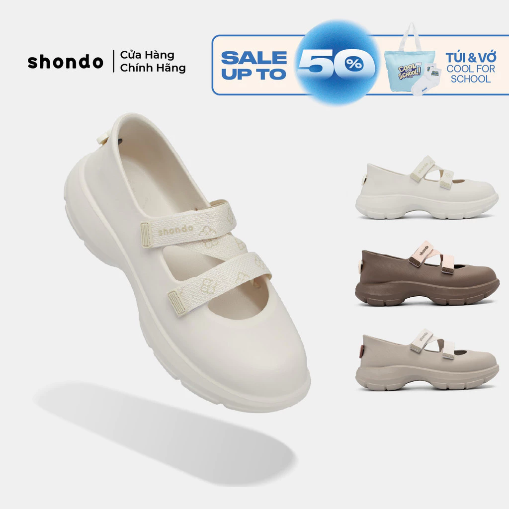 Giày Búp Bê Thể Thao Shondo Ballet Sneaker Nữ Dreamie Ver 2 Đế Limax EVA Nhẹ Cao 4cm Nhiều Màu