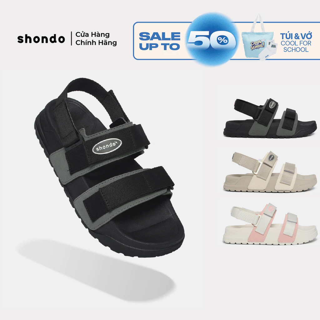 Giày Sandal Nam Nữ Platy 4 Đế Bánh Mì Nhẹ Êm Shondo Nhiều Màu