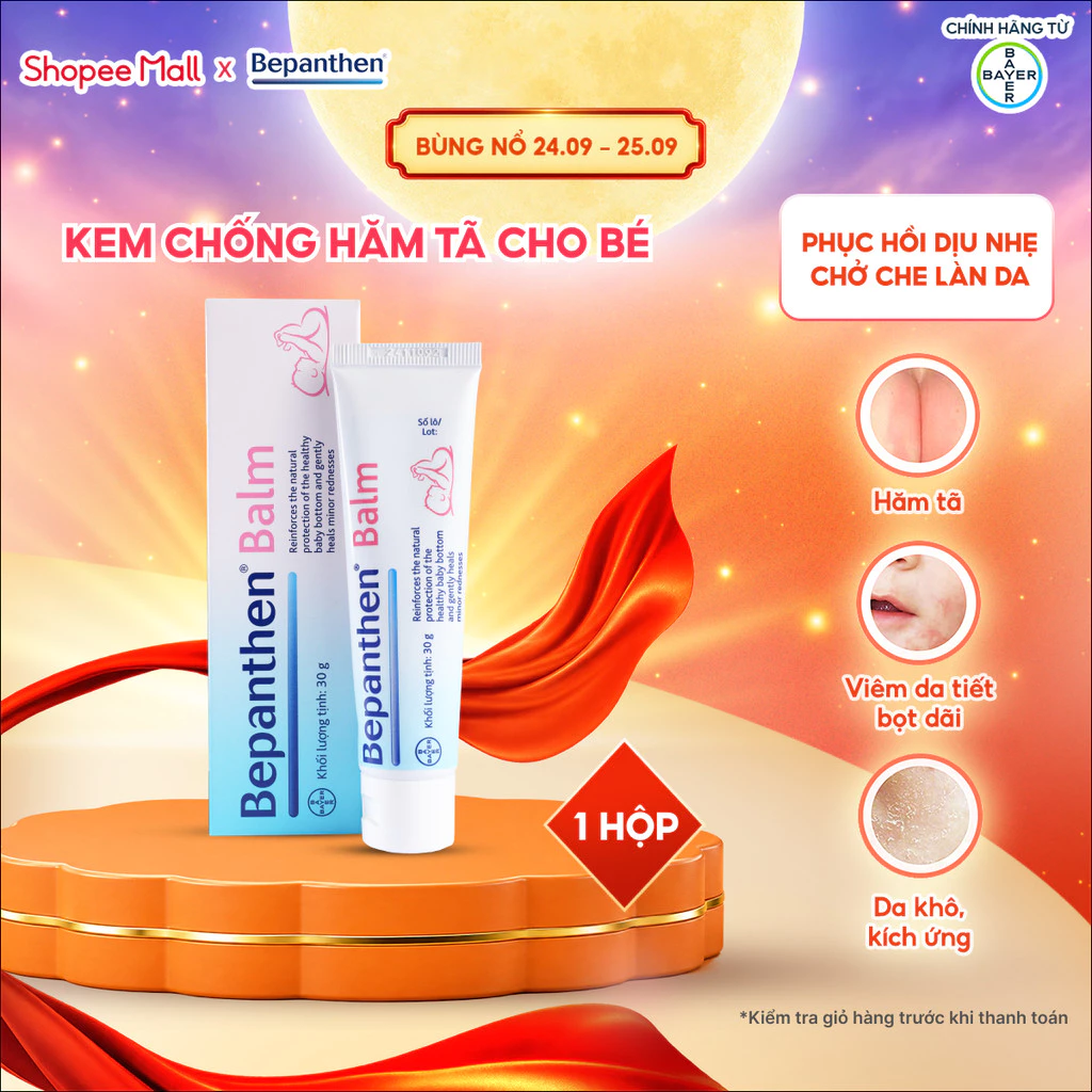 [KOL] Kem chống hăm Bepanthen Balm dạng kem mỡ - tuýp 30g