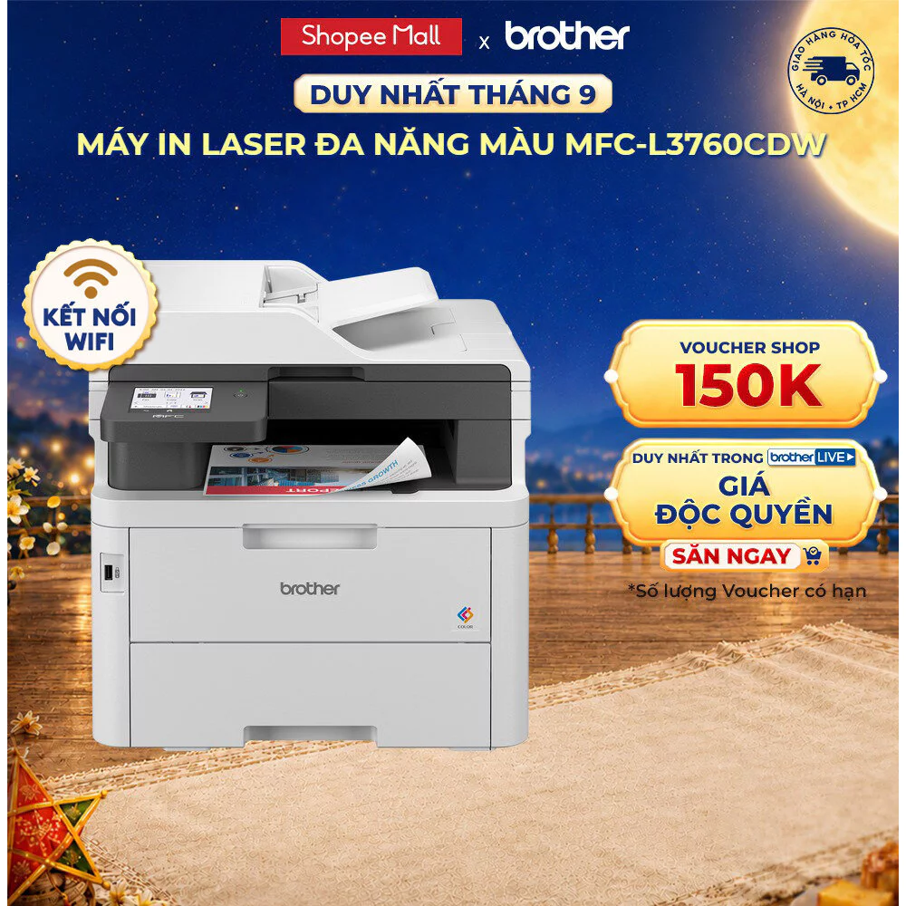Máy in laser màu đa năng Brother MFC-L3760CDW