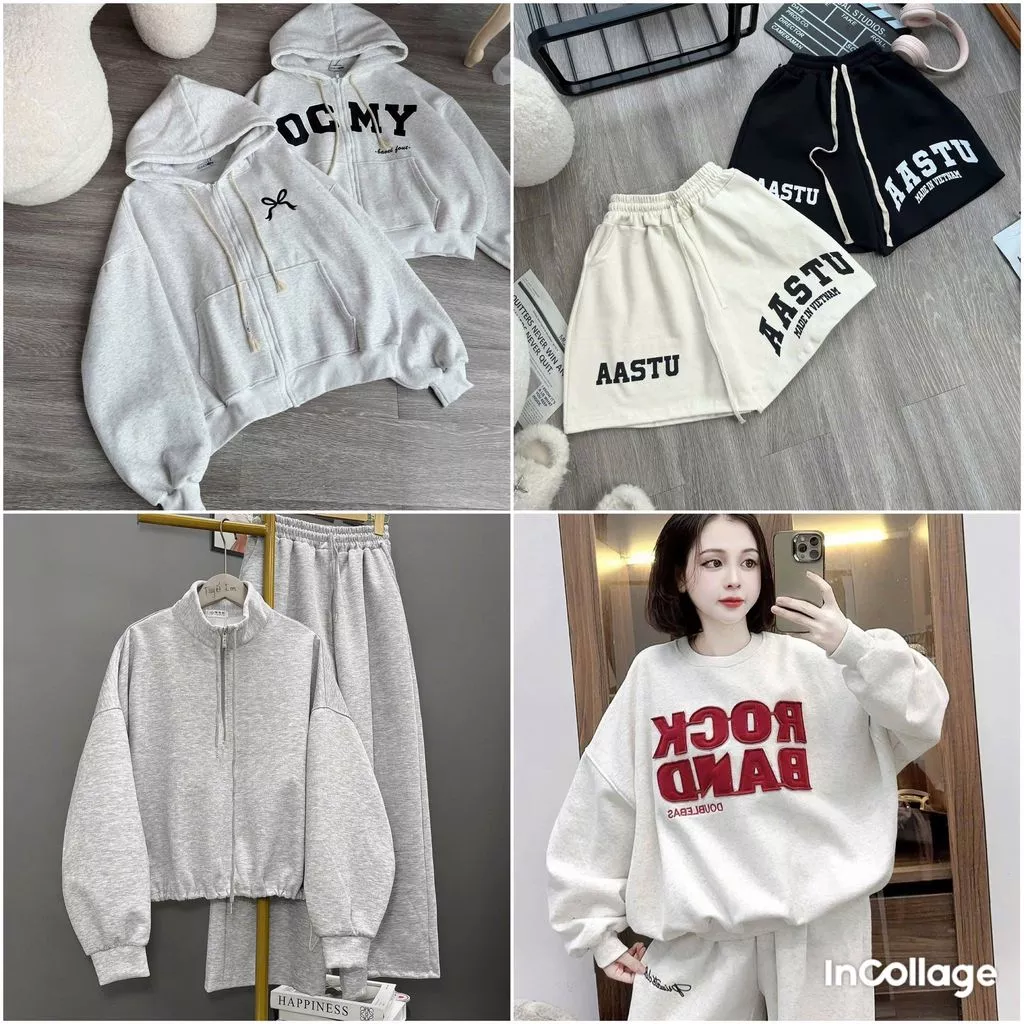 [ XẢ HÀNG ] Áo Khoác Hoodiezip Simbonnny Nỉ Bông Boxy túi khoá kéo, nón to nơ phối ren -thubachang99