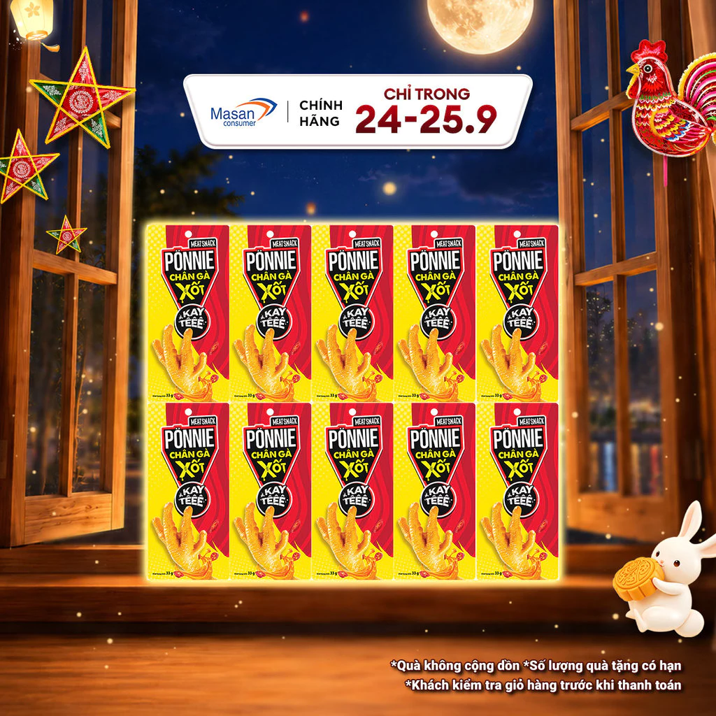 [Chọn vị] Combo 10 cây chân gà Ponnie 33gr