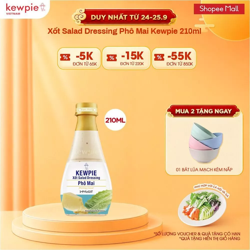Xốt Salad Dressing Phô Mai Kewpie 210ml