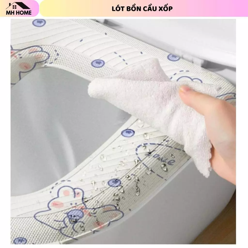 Đệm Lót Bồn Cầu Xốp Mềm Chống Nước Chống Lạnh Cực Êm Ấm Áp Tháo Rửa Dễ Dàng Phù Hợp Mọi Loại Bồn Cầu