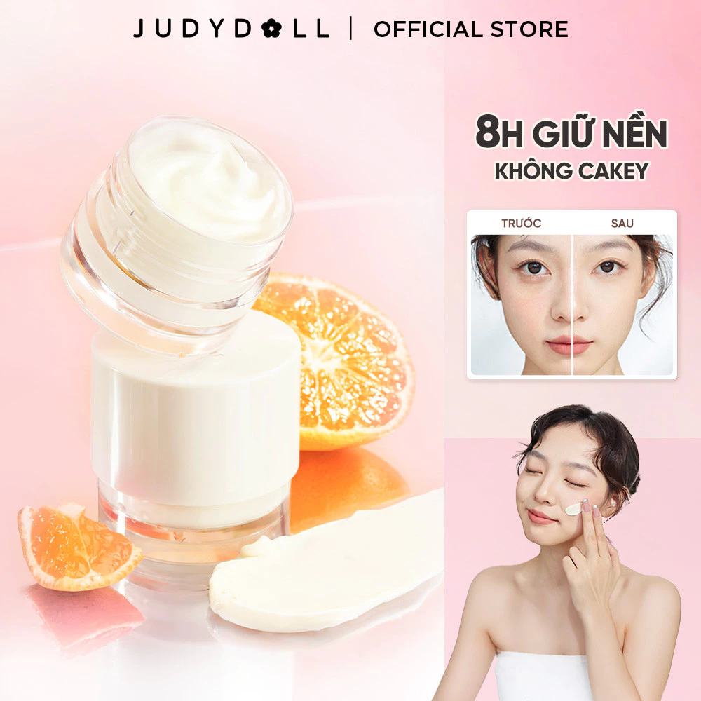 Kem Lót Trang Điểm JUDYDOLL 30g Dưỡng Ẩm Hương Quýt Biển Nâng Tone Kiềm Dầu Mịn Lì Thu Nhỏ Lỗ Chân Lông