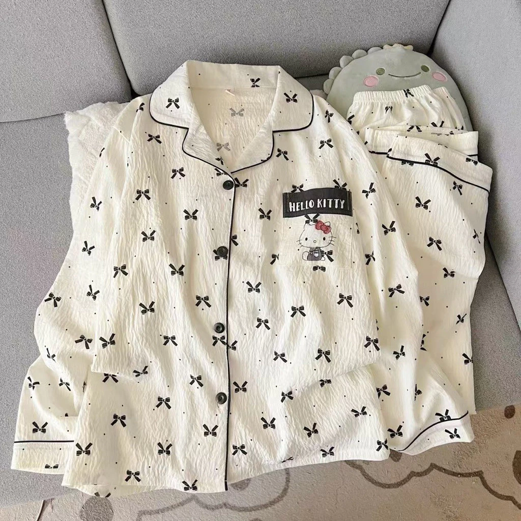 Order - Bộ Ngủ Tay Dài Mẫu Mới Chất Đũi Bông Mây Dành Cho Nữ Mùa Xuân Thu Nhẹ Nhàng