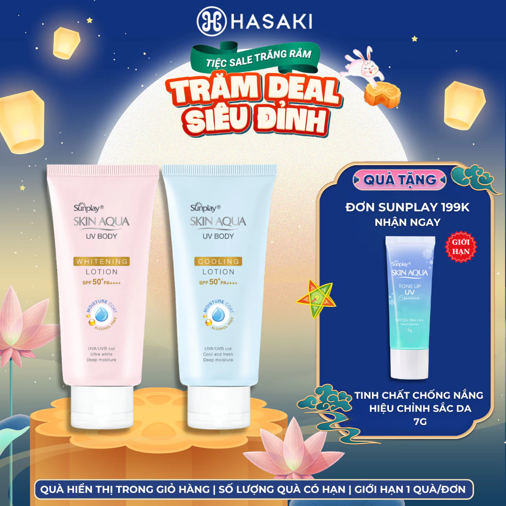 [DAILY] Kem Chống Nắng Dưỡng Thể Sunplay Skin Aqua UV Body Lotion SPF 50+ PA+++ Hasaki