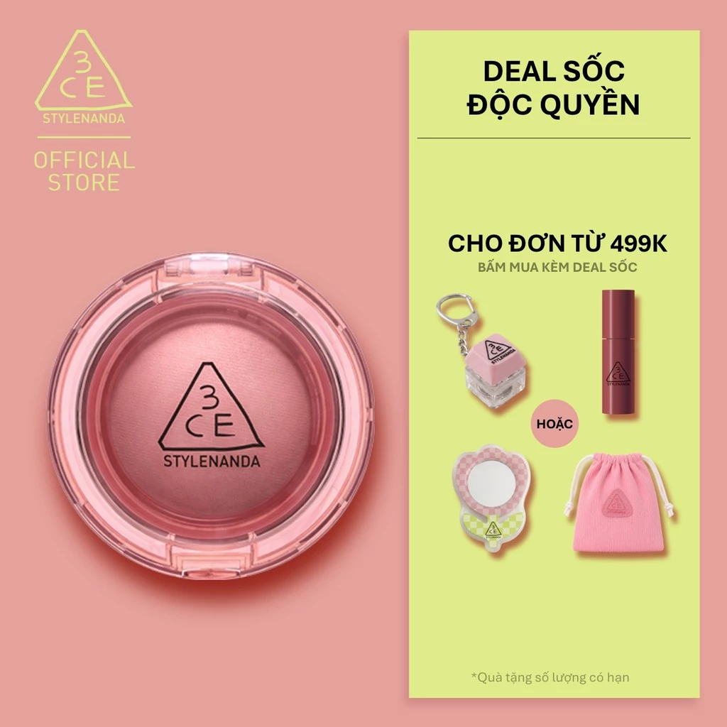 Phấn Má Hồng Dạng Thạch 3CE Bouncy Blur Balm Mịn Nhẹ, Dễ Tán, Không Bết Dính, Lớp Finish Tự Nhiên