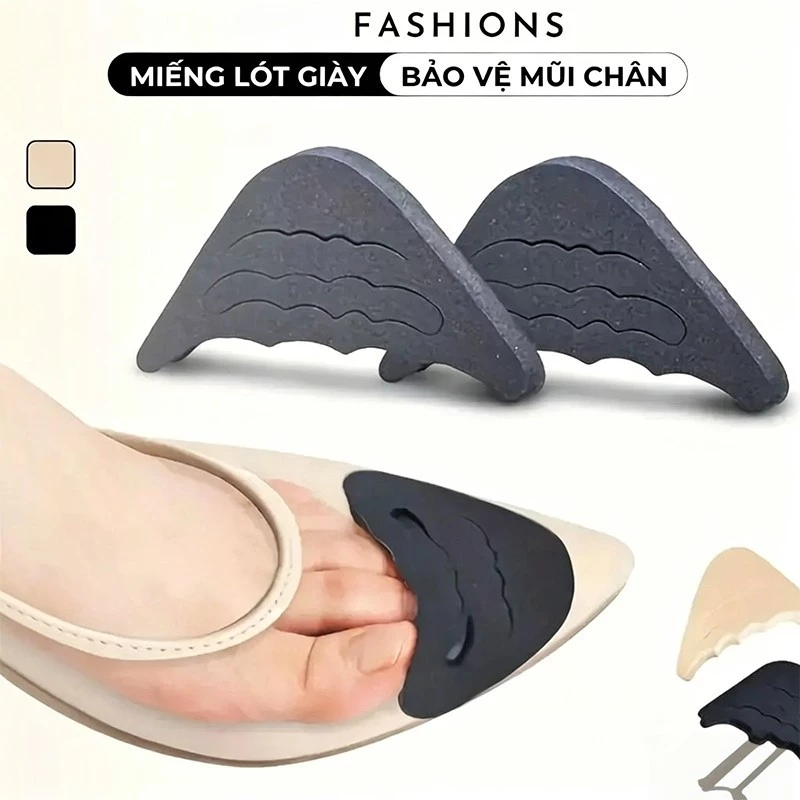 (5 cặp ạ) Miếng lót giày cao su non tăng size cao cấp, lót giày cao gót êm chân chống rộng, chống gãy mũi giày
