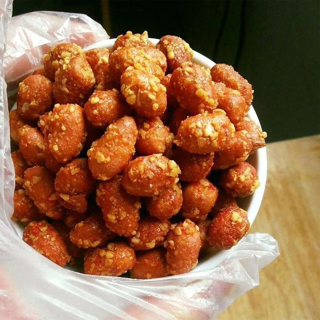 Hộp 500gr Lạc tỏi ớt cay giòn thơm ngon