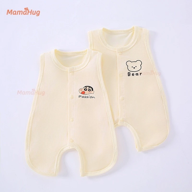 Bé Mùa Hè Lyocell Pipa Áo Liền Quần Mỏng Thoáng Khí Không Tay Body Cho Bé Trai Bé Gái Lớp A Chất Lượng Mềm Mại Thoáng Mát Áo Liền Quần Trẻ Sơ Sinh Tập Đi Bộ Đồ Ngủ Trang Phục