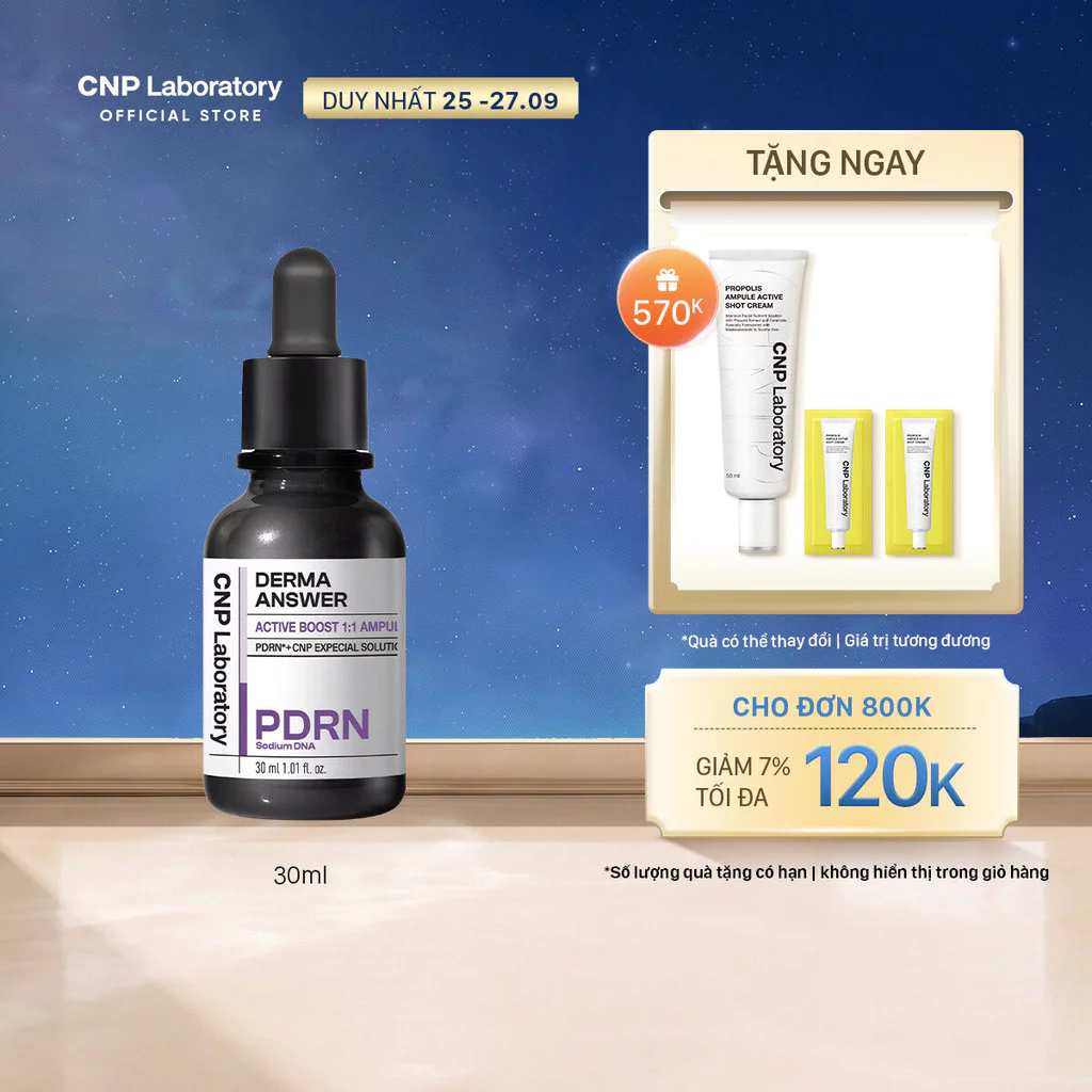 [CNP] Tinh chất PDRN căng bóng sáng da hỗ trợ tái sinh CNP Derma Answer Active Boost Ampule 15ml/30ml