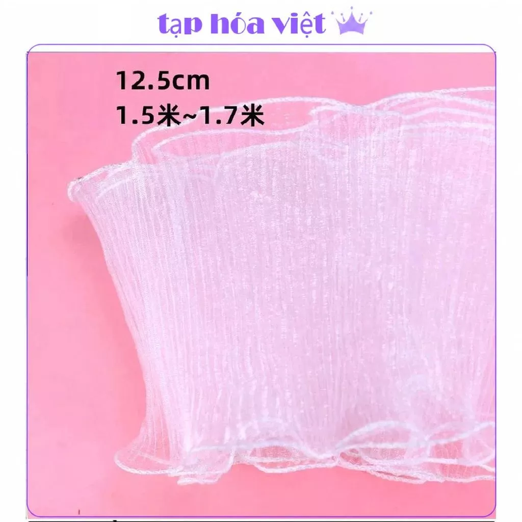 (10 CHIẾC) VOAN LƯỚI quấn bánh sinh nhật 1.8M, cuộn nơ voan cuộn thành bánh kem