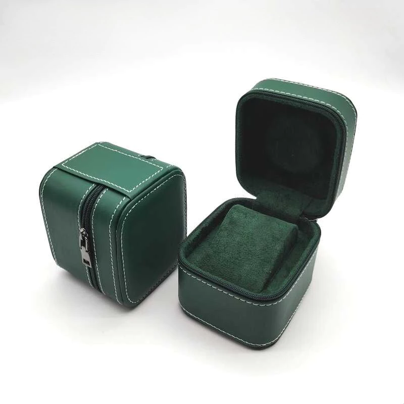 Hộp đồng hồ bằng da PU cao cấp Dây kéo Hộp đồng hồ thời trang sáng tạo Bao bì lưu trữ Du lịch di động