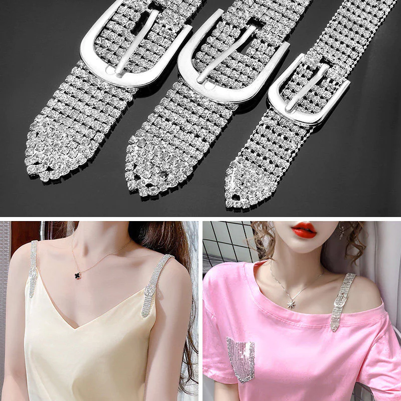 Dây Đeo Vai Trang Trí Kim Cương Đính Kim Cương Giả Quần Áo Váy Sling Cưới Phụ Kiện Tinh Tế Mũ Túi Phụ Kiện Phụ Kiện