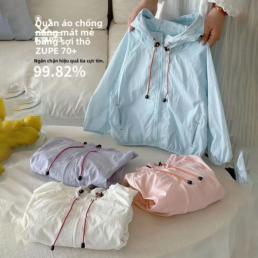 Áo khoác bé gái mùa hè - Áo khoác mỏng nhẹ phong cách Hàn Quốc đi chơi ngoài trời