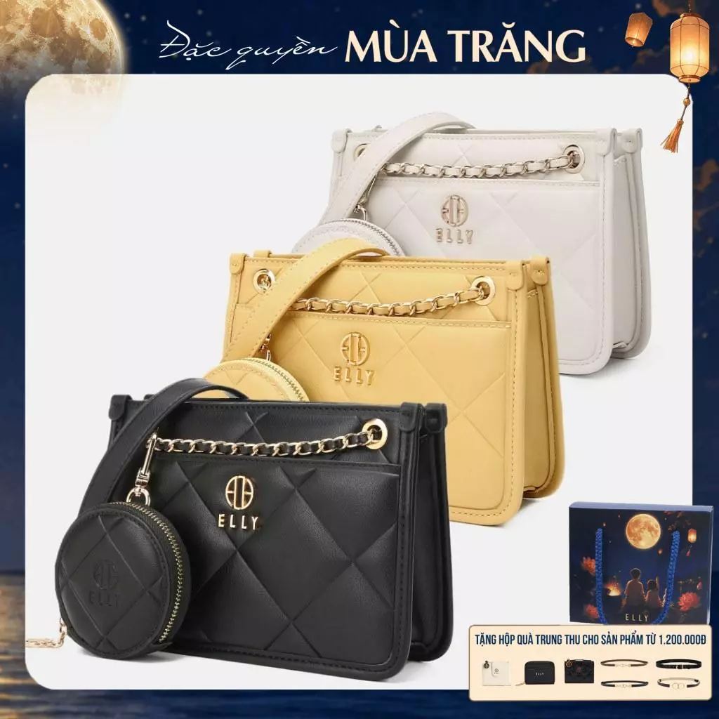 [TẶNG QUÀ TRUNG THU 599K] Túi xách nữ thời trang ELLY EL262 đeo chéo đeo vai da tổng hợp cao cấp chính hãng