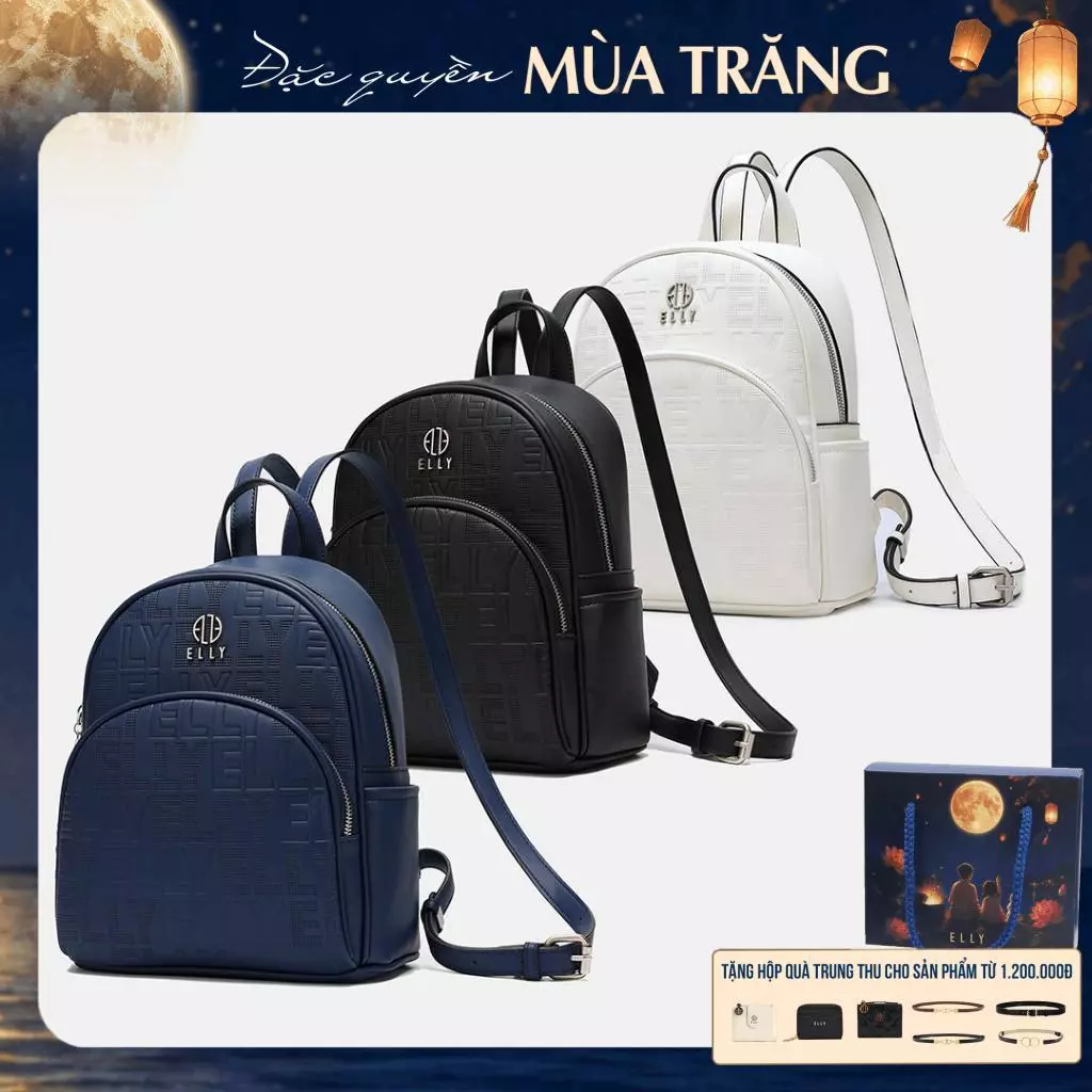 [TẶNG QUÀ TRUNG THU 599K] Balo Nữ Thời Trang ELLY EBH72 Da Tổng Hợp Cao Cấp Thiết Kế Thanh Lịch Hiện Đại