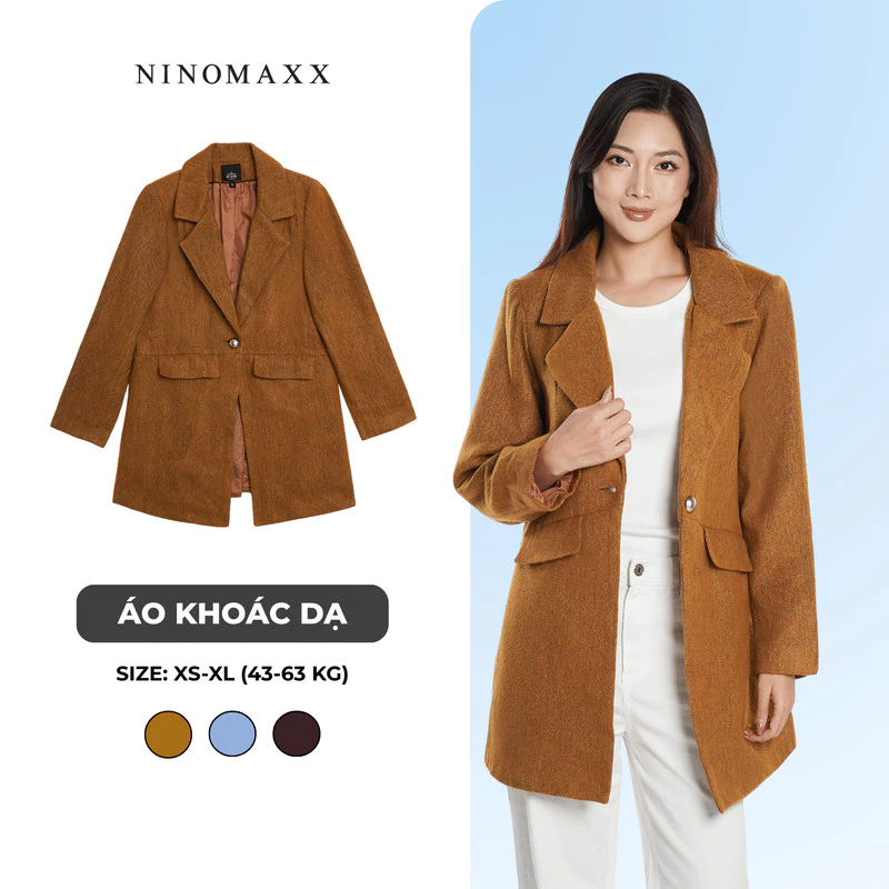 Áo Khoác Dạ Măng Tô Nữ N&M 1706052
