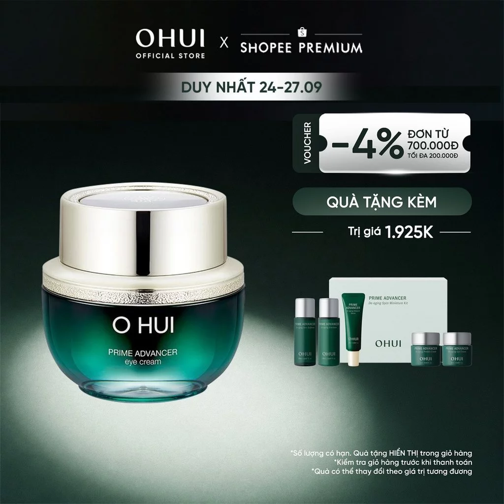 [OHUI Official] Kem dưỡng ngừa nếp nhăn vùng mắt OHUI Prime Advancer Eye Cream 25ml