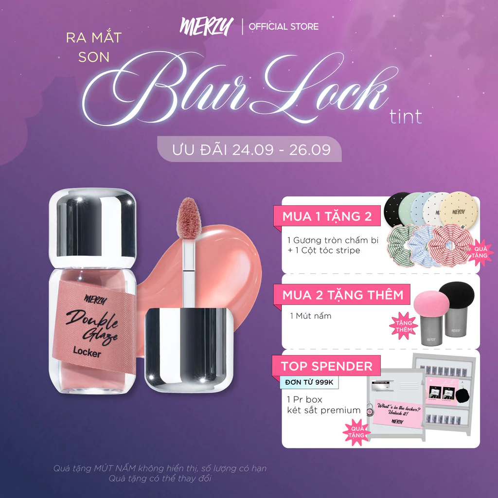 [NEW] Son Bóng Khóa Màu Hai Lớp Merzy Double Glaze Locker 3.8g