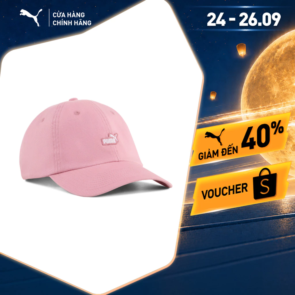 Nón Thể Thao PUMA Unisex ESS NO.1 LOGO PATCHPLUS DadCap Poised Pink Màu Hồng
