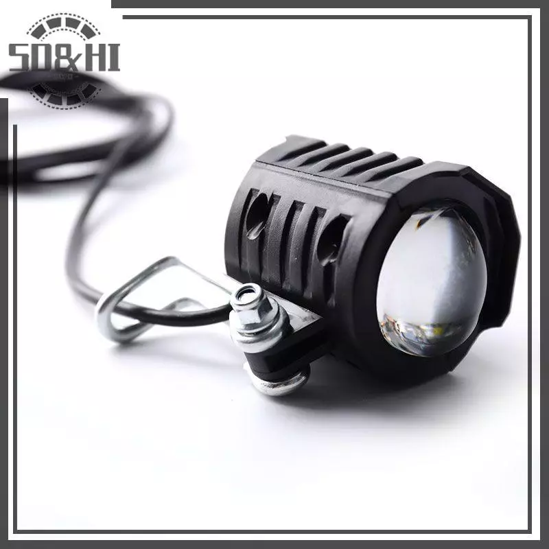 [SD&HI]Đèn xe đạp điện và moto điện 2in1 - LED với còi báo động, tương thích nhiều điện áp (DC 36V, 48V, 60V)