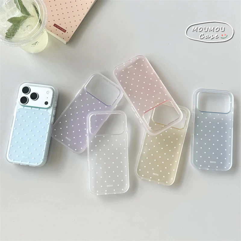 Ốp Lưng Cho IPhone 17 13 16 11 15 14 12 Pro X XS MAX 17Air 6 7 15 16 Plus Bìa mềm mờ chấm bi tươi
