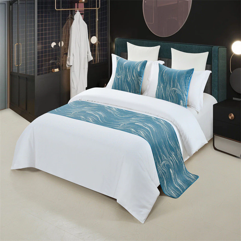 Sang Trọng Trang Trí Giường Chạy Khăn Đuôi Chăn, Dành Cho Giường Đôi Nữ Hoàng King Size, Chăn Ga Gối Trang Trí Cho Resort Inn Phòng Khách Kỳ Nghỉ