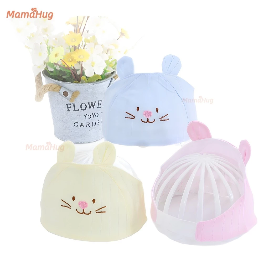 Bé Mùa Hè Mỏng Thoáng Mát Mũ Sơ Sinh Nữ Cotton Nguyên Chất Fontanelle Bảo Vệ Thêu Mèo Lỗ Thông Hơi Mũ Trẻ Sơ Sinh Rỗng Top Mũ Chống Nắng Thoáng Khí Mềm Có Thể Điều Chỉnh Mặc Đi Biển Ngoài Trời