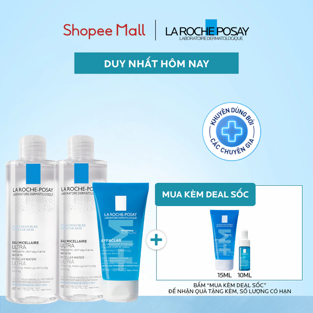 [FS] Bộ sản phẩm làm sạch và cấp ẩm La Roche-Posay Micellar Water Sensitive
