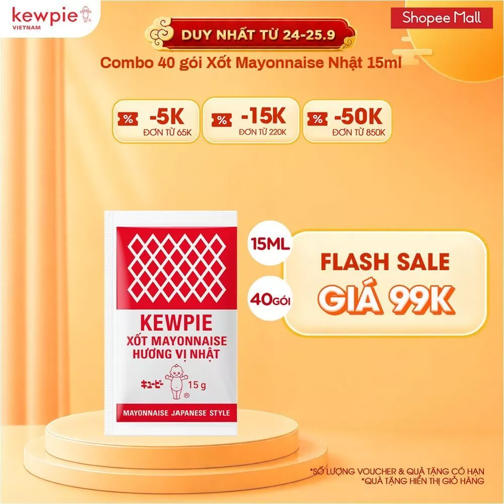 Combo 40 gói Xốt Mayonnaise Kewpie Hương Vị Nhật 15g