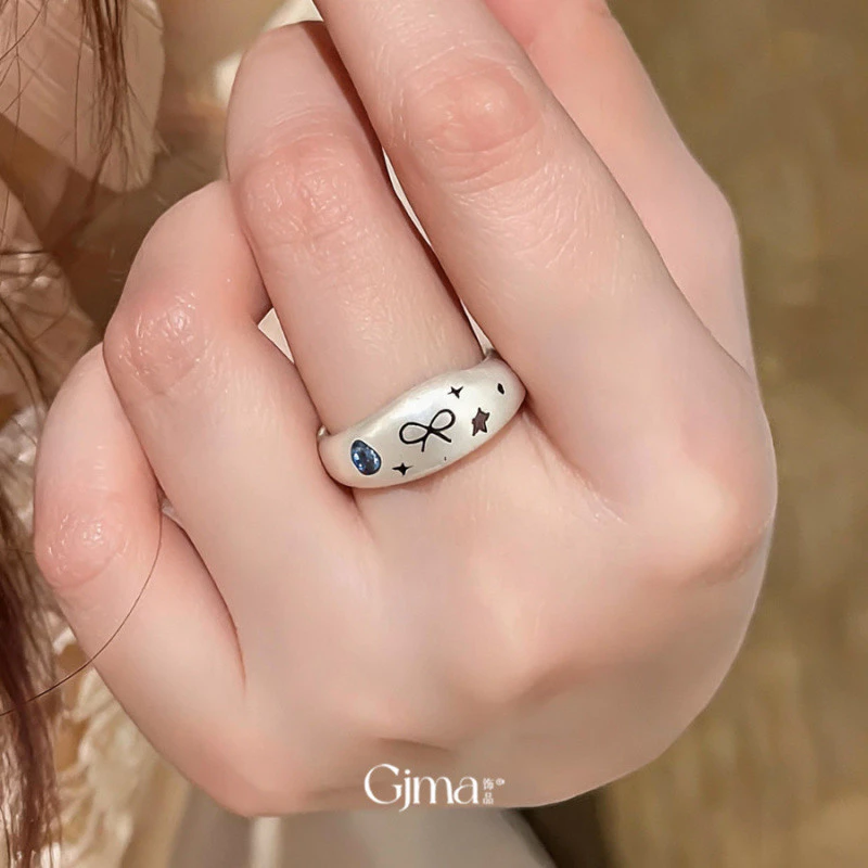 Nhẫn cao cấp Zircon dát Nhẫn nữ thời trang chỉ số ngón tay Vòng tay phù hợp